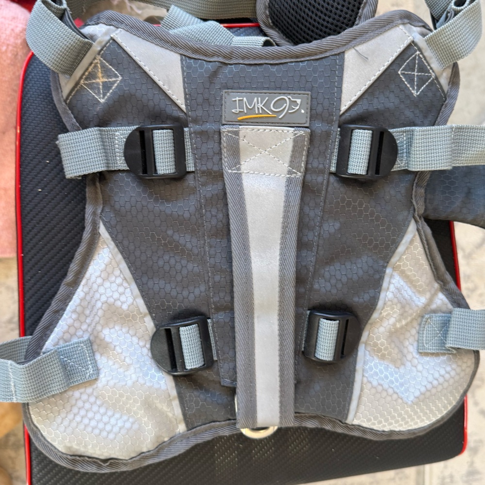 Gray and Black Tactical Dog Harness